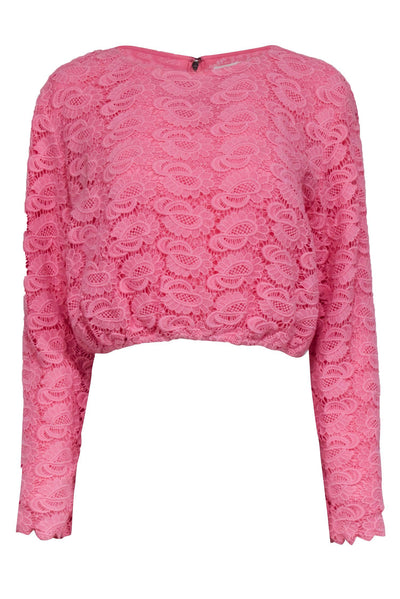 Current Boutique-Alice & Olivia - Pink Lace Long Crop Sleeves Sz S