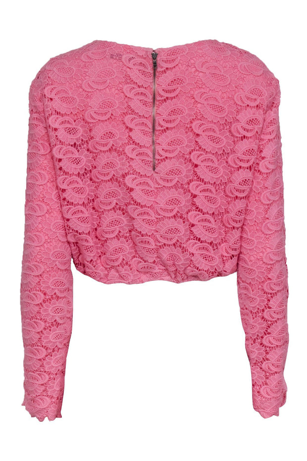 Current Boutique-Alice & Olivia - Pink Lace Long Crop Sleeves Sz S