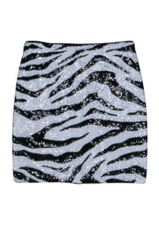 Current Boutique-Alice & Olvia - Zebra Print Sequin Mini Skirt Sz 0