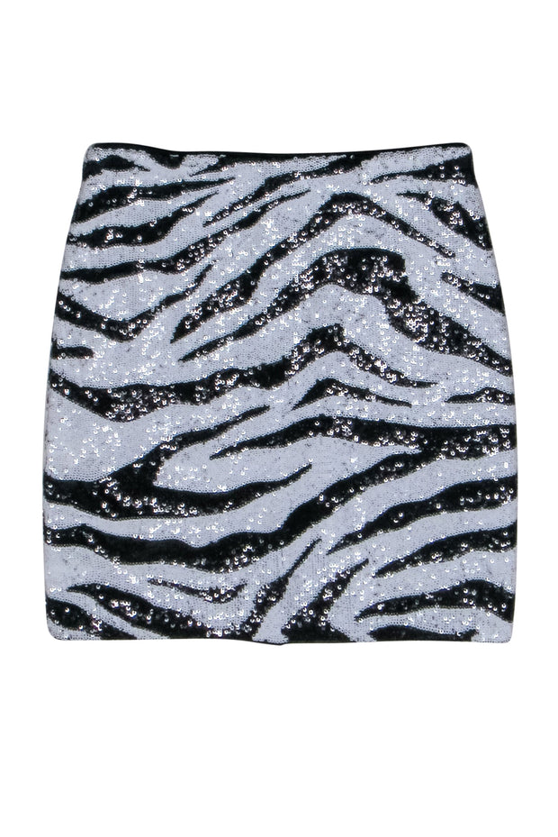 Current Boutique-Alice & Olvia - Zebra Print Sequin Mini Skirt Sz 0