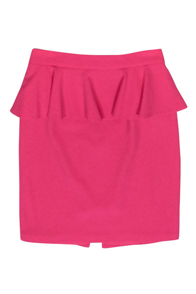 Current Boutique-Alice & Olivia - Pink Peplum Pencil Skirt Sz 2