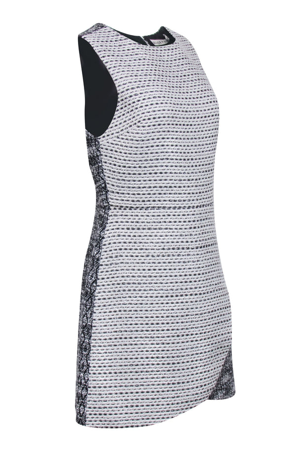 Current Boutique-Alice & Olivia - Black & White Sleeveless Tweed Dress Sz 10
