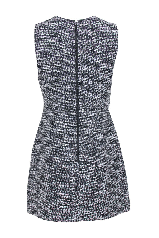 Current Boutique-Alice & Olivia - Black & White Sleeveless Tweed Dress Sz 10