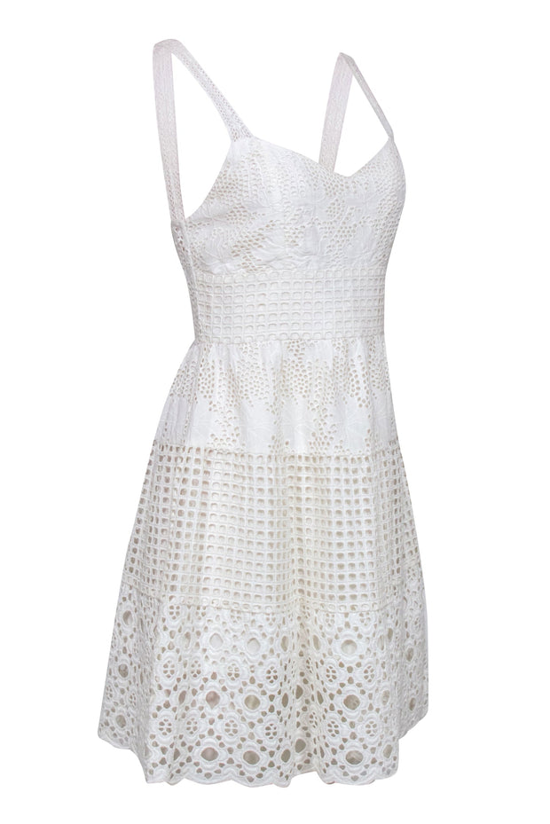 Current Boutique-All Saints - Ivory Eyelet Lace Sleeveless Dress Sz 4
