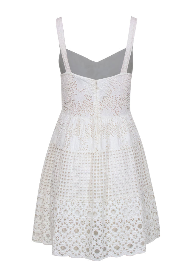 Current Boutique-All Saints - Ivory Eyelet Lace Sleeveless Dress Sz 4