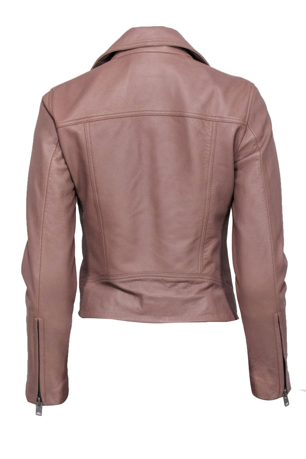 Current Boutique-All Saints - Blush Leather Moto Jacket Sz 4
