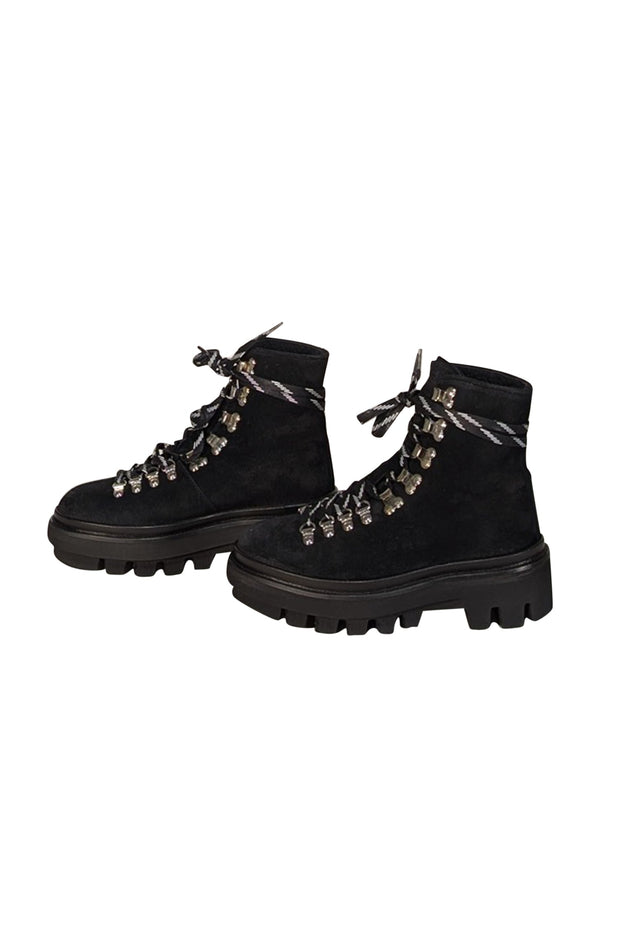Current Boutique-All Saints - Black "Wanda" Shearling Booties Sz 8