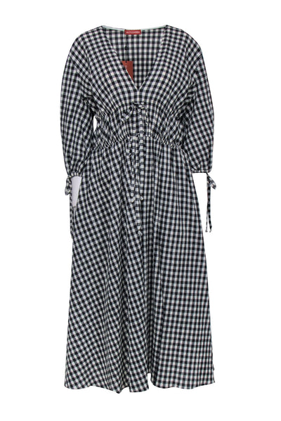 Current Boutique-Altuzarra - Black & White Gingham Maxi Dress Sz 10