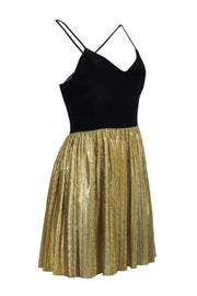 Current Boutique-Amanda Uprichard - Black Dress w/ Gold Skirt Sz S