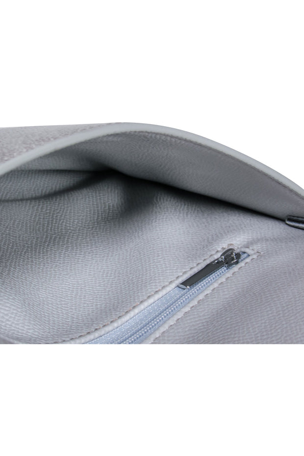 Current Boutique-Anca Barbu - Silver Metallic Angel Wings Envelope Crossbody Bag