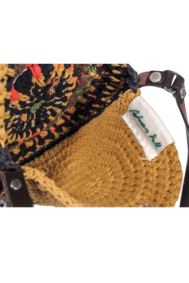 Current Boutique-Andersson Bell - Tan & Multi Color Woven Round Crossbody Bag