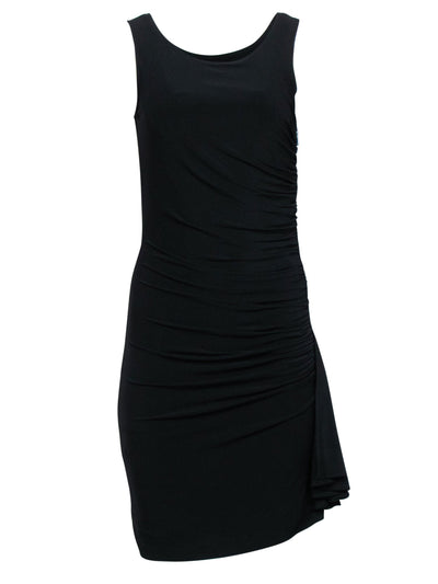 Current Boutique-Marc New York by Andrew Marc - Black Sleeveless Ruched Midi Dress Sz 4