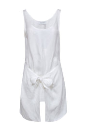 Current Boutique-Anemos - Ivory Linen Blend "D.K. Mini" Tie Dress Sz M