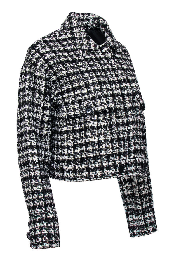 Current Boutique-Anine Bing - Black & Cream Tweed Cropped "Adriana" Jacket Sz XS