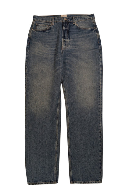 Anine Bing - Medium Wash Blue Denim High Rise Tapered Jeans Sz 12 - Current Boutique