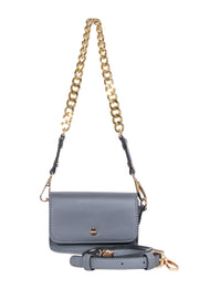 Current Boutique-Anthropologie x Mali & Lili - Grey Faux Leather Micro Crossbody Bag