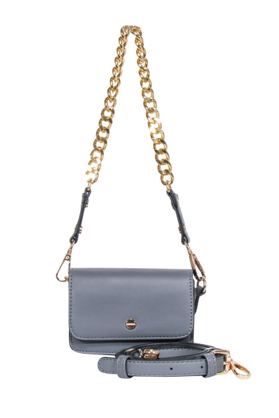 Current Boutique-Anthropologie x Mali & Lili - Grey Faux Leather Micro Crossbody Bag