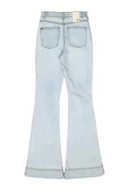 Current Boutique-AO L.A. - Light Blue Wash Denim Flared Jeans w/ Embroidered Trim Sz 2