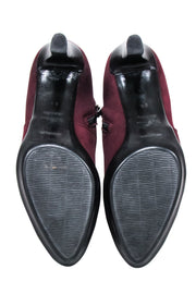 Current Boutique-Aquatalia - Maroon Suede Tall Boots Sz 6.5