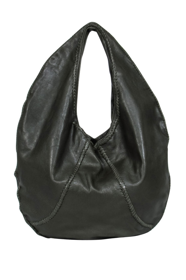 Current Boutique-Arieas - Olive Green Leather Hobo Bag