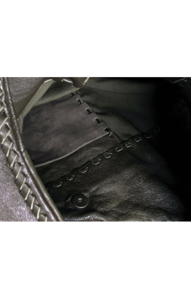 Current Boutique-Arieas - Olive Green Leather Hobo Bag