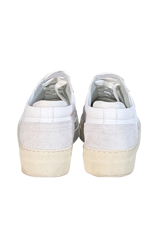 Current Boutique-Axel Arigato - White Leather & Suede Sneakers w/ Snakeskin Trim Sz 7.5