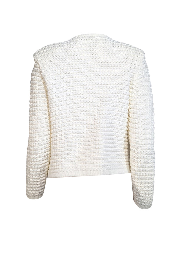 Ba&sh - Ivory "Gaston" Knit Cardigan Sz L - Current Boutique
