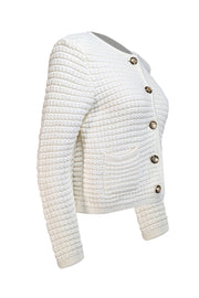 Ba&sh - Ivory "Gaston" Knit Cardigan Sz L - Current Boutique