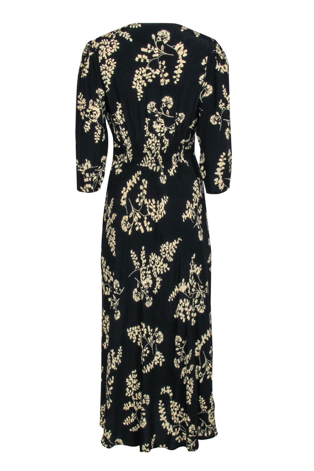 Current Boutique-Ba&sh - Black & Ivory Floral Maxi Dress Sz M