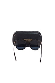 Current Boutique-Balmain - Dark Brown Tortoise Round Sunglasses