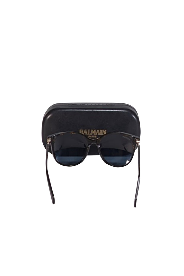 Current Boutique-Balmain - Dark Brown Tortoise Round Sunglasses