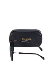Current Boutique-Balmain - Dark Brown Tortoise Round Sunglasses