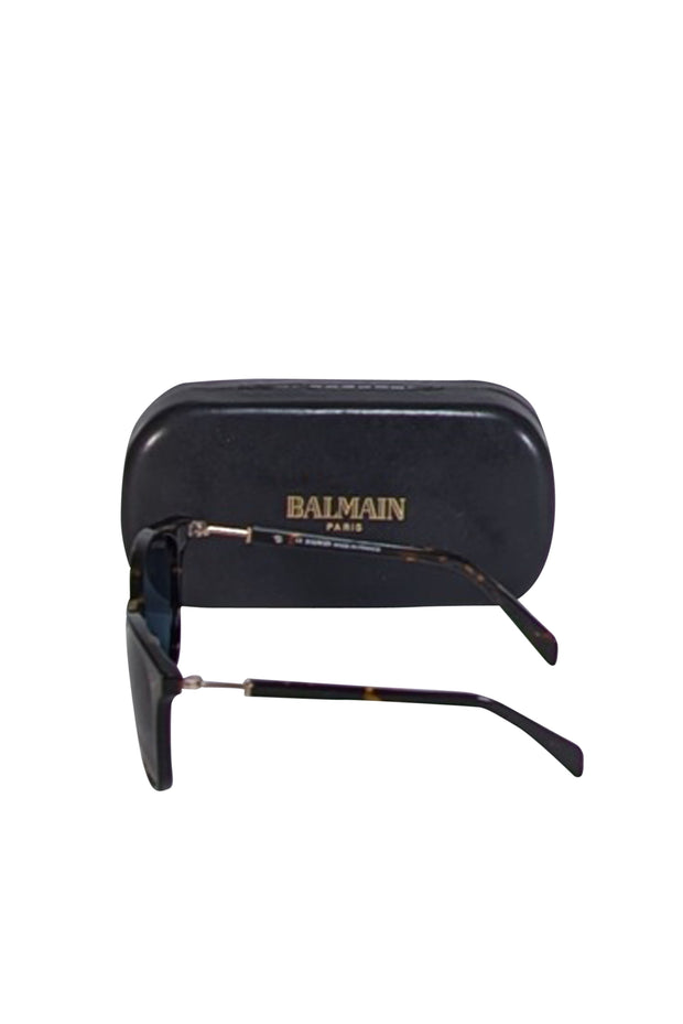 Current Boutique-Balmain - Dark Brown Tortoise Round Sunglasses