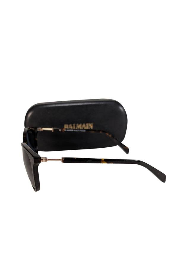 Current Boutique-Balmain - Dark Brown Tortoise Round Sunglasses