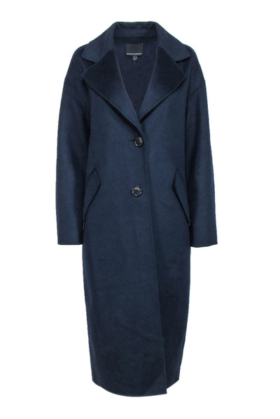 Current Boutique-Banana Republic - Navy Wool Blend Long Coat Sz S