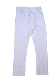 Bassike - White Fleece Slouch Track Pants Sz S - Current Boutique