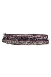 Current Boutique-BCBG Max Azria - Purple & Beige Beaded Fold-Over Clutch