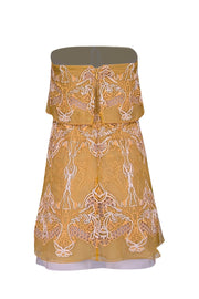Current Boutique-BCBG Max Azria - Mustard Yellow w/White Embroidered Detail “Samantha”Dress Sz 2