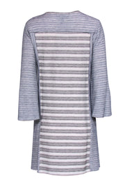 Current Boutique-BCBG Max Azria - White & Navy Stitching Detail Tunic Dress Sz S
