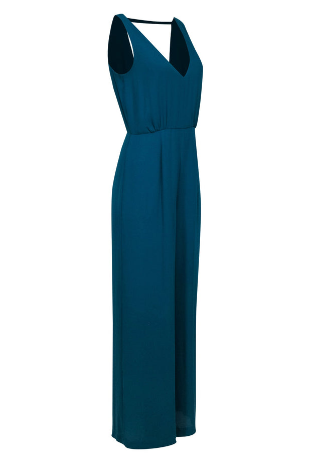Current Boutique-BCBG Max Azria - Teal Sleeveless Jumpsuit Sz S