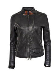 Current Boutique-Benheart - Black Leather Moto Zipper Jacket Sz 4