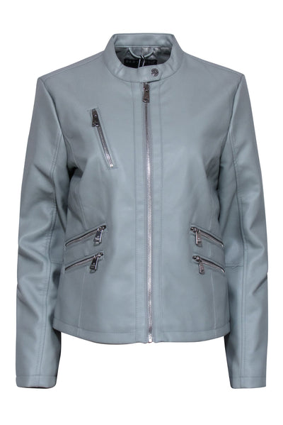 Current Boutique-Bernardo - Mint Green Vegan Leather Jacket Sz M
