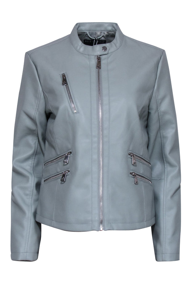 Current Boutique-Bernardo - Mint Green Vegan Leather Jacket Sz M