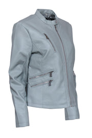 Current Boutique-Bernardo - Mint Green Vegan Leather Jacket Sz M