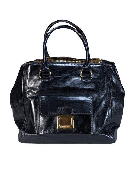 Current Boutique-Bimba y Lola - Dark Brown Leather Detachable Strap Satchel Bag