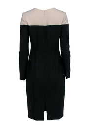 Current Boutique-Black Halo - Black Midi Dress w/ Cream Colorblock Sz 8
