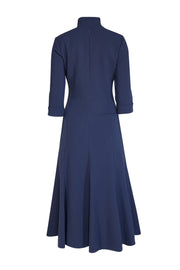 Current Boutique-Black Halo - Navy Collared Fit & Flare Midi Dress Sz 6