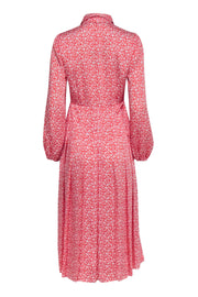 Current Boutique-Boden - Red & White Floral Long Sleeve Midi Dress Sz 4