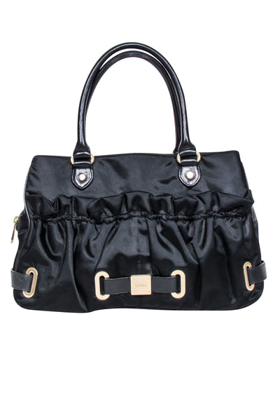 Current Boutique-Botkier - Black Satin Large Shoulder Bag