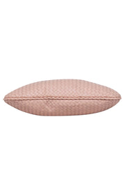 Current Boutique-Bottega Veneta - Blush Pink Woven Leather "Intrecciato"Shoulder Bag